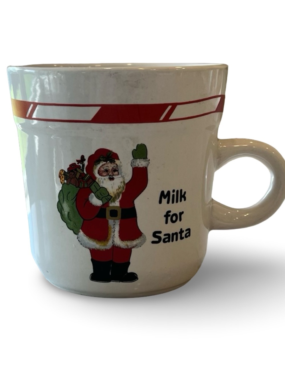 Vintage “Milk for Santa” Ceramic Mug